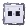 Ospel GPK-2R/K/m/75 SONATA Dvigubas kompiuterio lizdas, kat. 5e MMC baltas matinis GPK-2R/K/m/75