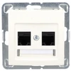 Ospel GPK-2Y/K/m/27 IMPRESJA Dvigubas kompiuterio lizdas RJ45 kat.5e MMC ecrue GPK-2Y/K/m/27