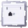 Ospel GPT-1R/m/75 SONATA Vienvietis telefono lizdas matinis baltas GPT-1R/m/75