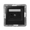 Ospel IMPRESJA Vienvietis telefono lizdas, juodas metalinis GPT-1Y/m/33