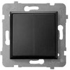 Ospel ŁP-10U/m/33 ARIA Dvigubas laiptų jungiklis, juodos spalvos metalinis ŁP-10U/m/33