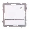 Ospel ŁP-6RS/m/75 SONATA Normaliai atidarytas jungiklis, varpelis, su mėlynu foniniu apšvietimu, baltas matinis ŁP-6RS/m/75