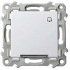 Ospel ŁP-6ZS/m/00 SZAFIR Įprastai atidarytas jungiklis, varpelis su baltu apšvietimu, baltas ŁP-6ZS/m/00