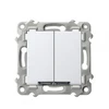 Ospel ŁP-9ZS/m/00 SZAFIR Vienpolis + laiptinės jungiklis su baltu foniniu apšvietimu baltas ŁP-9ZS/m/00