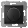 Ospel ARIA Universalus reguliatorius, skirtas kaitrinėms, halogeninėms ir LED apkrovoms, juodas metalinis ŁP-8UL2/m/33