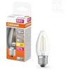 LED lemputė OSRAM Filament, E27, B40, žvakės formos, 4,8W, 2700K, 470 lm, dim, skaidri
