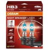 Osram Żarówka (Rinkinys 2vnt..) HB3 12V 60W P20D do 150 m. długości wiązki światła, do 150% większa jasność, do 20% bielsze światło Night Breaker lazerinis, balta