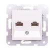 Panasonic Viko KarRE PC lizdas dvivietis RJ45 kat 5E baltas (90963634)
