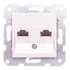 Panasonic Viko KarRE PC lizdas dvivietis RJ45 kat 5E baltas (90963634)