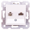 Panasonic Viko KARRE Elektroninis lizdas RJ11 / RJ45 kat 5E, baltas (90963635)