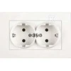 Panasonic Karre potinkinis kištukinis lizdas dvigubas (Schuko, IP20), baltas (90967056)