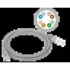 Patch-cord U/UTP kat.5e PVC 0.5m pilka ALANTEC