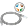 Patch-cord U/UTP kat.5e PVC 0.5m pilka ALANTEC