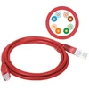 Patch-cord U/UTP kat.5e PVC 0.5m raudona ALANTEC