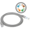 Patch-cord U/UTP kat.5e PVC 15.0m pilka ALANTEC