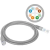 Pajungimo laidas U/UTP cat.6 PVC 1.0m pilkas ALANTEC