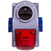 PCE lizdas su "COMBO- POL" jungikliu IP44 32A 400V 3P + Z + N lizdai 2x230V IP44 (960625421W)