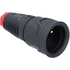 PCE nešiojamas guminis lizdas 16A 2P+Z 230V IP20 TAURUS2 2410-srw