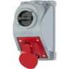 PCE Fiksuotas lizdas su jungikliu Combo- Pol 16A 400V 3P + Z + N IP44 96061540 W