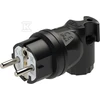 PCESP nešiojamas guminis kištukas 16A 2P+Z 230V IP44 uni-schuko kampinis PCE Taurus 05821-s juodas