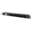 Lanberg stovo maitinimo blokas PDU 19" 1U 10A 6x PL 2m juodas C14