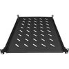Fiksuota lentyna 19" 1U gylis 750mm, juoda, 4 ALANTEC tvirtinimo taškai