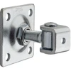 PSG 61.018.01 vyris su plokštele 80x80x3mm - M16 sriegis (reguliuojamas, cinkuota kilpa)