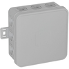 Tuščia ant paviršiaus montuojama dėžutė su 12 įvadų VIPLAST V7 click Pilkas IP54 100x100x41mm 037-03