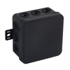 Tuščia ant paviršiaus montuojama dėžutė su 12 įvadų VIPLAST V5 click Juodas IP54 75x75x41mm 035-05
