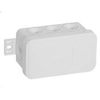 Tuščia ant paviršiaus montuojama dėžutė su 8 įvadais VIPLAST V8 click Baltas IP54 80x45x41mm 038-01