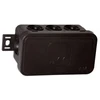 Tuščia ant paviršiaus montuojama dėžutė su 8 įvadais VIPLAST V8 click Juodas IP54 80x45x41mm 038-05