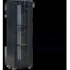 Q Lantec ALAN Cabinet lockable, one-section A-LAN SS-42U-800-1000-02-C (42U, 19', 2050mm / 800mm / 1000 mm, standing, Glass, juodos spalvos)
