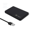 QOLTEC išorinio kietojo disko dėklas HDD/SSD 2.5" SATA3 USB 2.0 Juodas