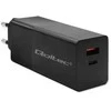 QOLTEC Įkroviklis GAN POWER PRO | 1XUSB-C | 1XUSB | 100W | 5-20V | 1.5-5A | PD | Juoda