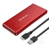 Qoltec 51831 Korpusas | M.2 SSD diskas | SATA | NGFF| USB 3.0 | Super greitis 5Gb/s | 2TB | Raudona