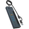 RaidSonic ICY BOX IB-HUB1743-CPD USB 3.2 Gen 2 (3.1 Gen 2) Type-A + Type-C 10000 Mbit/s Mėlyna
