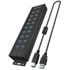 RaidSonic „Rajd Sonic“ – 20 viename USB šakotuvas su maitinimo šaltiniu, įjungimo / išjungimo mygtuku ir tvirtinimo laikikliais