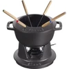 Rinkinys do fondue Staub - 18 cm, Juodas