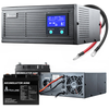 Extralink „Piorun“ 2000VA/1600W keitiklio komplektas + 2x Extralink AGM 12V 100Ah akumuliatoriai | Avarinis maitinimo šaltinis | Gryna sinusinė banga, 12 V nuolatinės srovės akumuliatoriaus įtampa + nereikalaujantis priežiūros