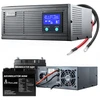 Extralink rinkinys „Piorun 3000VA/2100W“ keitiklis + 2x Extralink AGM 12 V 45 Ah akumuliatoriai | Nepertraukiamo maitinimo šaltinis | Grynas sinusinis signalas, akumuliatoriaus įtampa 12 V nuolatinė + nereikalauja priežiūros