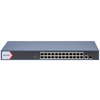 Maršrutizatorius 26 prievadų, 24 PoE prievadų komutatorius Hikvision DS-3E1526P-EI/M (valdomas, 1xSFP, 1xRJ45, 52Gbps, 230W)
