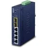Šakotuvas PLANET Industrial L2/L4 4-Port Zarządzany L2/L4 Gigabit Ethernet (10/100/1000) Mėlyna