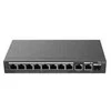 Šakotuvas „Ruijie Networks RG-ES210GS-P“ tinklo jungtys, valdomas L2 gigabito eternetas (10/100/1000), „PoE“ palaikymas, juodas
