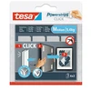 Tesa Rzep Lipnios vidinės „Velcro“ juostelės, 4 poros, 80 mm:20 mm, baltos