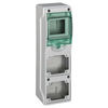 Schneider 13176 Mureva IP65 paviršinis 1x4 skirstomasis įrenginys, skirtas prijungti mgMRV-1-4-NT-T/2 lizdus 2 skylės 65x85mm 13176