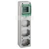 Schneider Rozdzielnica 1x4 natynkowa Mureva IP65 do podłączenia gniazd mgMRV-1-4-NT-T/3 3 otwory 65x85mm 13177