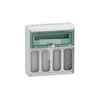 Schneider 13188 Skirstyklė 1x18 ant paviršiaus montuojama IP65, skirta gMRV-1-18+1-NT-T/12 lizdams 4 skylės 103x225mm 13188