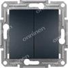 Schneider Electric Dviguba laiptų jungtis be rėmo Schneider Asfora EPH0600371 antracitas