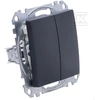 Schneider Electric Perjungiklis SCHNEIDER Sedna Desing, 2 klavišų, 10A, antracitas; SDD114108