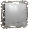 Schneider Electric Jungiklis Schneider Sedna Design, 2 grupių, sidabrinis